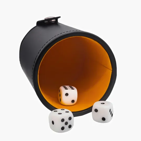 Faux Leather Dice Cup with Storage Compartment — view 3