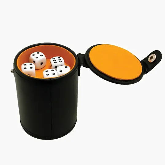 Faux Leather Dice Cup with Storage Compartment — view 4