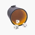 Faux Leather Dice Cup with Storage Compartment — view 2