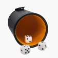 Faux Leather Dice Cup with Storage Compartment — view 3