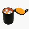 Faux Leather Dice Cup with Storage Compartment — view 4