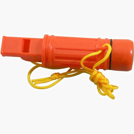 Orange Survival Tube with Whistle, Compass, and String — view 2