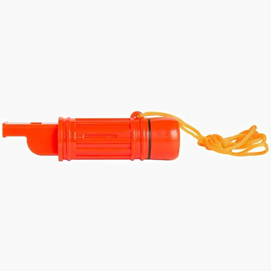 Orange Survival Tube with Whistle, Compass, and String — view 5