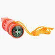 Orange Survival Tube with Whistle, Compass, and String — view 3