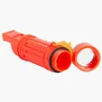 Orange Survival Tube with Whistle, Compass, and String — view 4