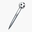 Soccer Ball Squeeze Top Ballpoint Pen — view 2