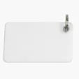 Rectangle Plastic Key Tag with Key Ring — view 2