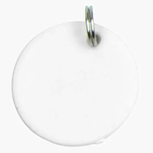 Round Key Tag Keyring, 1" x 1" — view 2