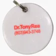 Round Key Tag Keyring, 1" x 1"