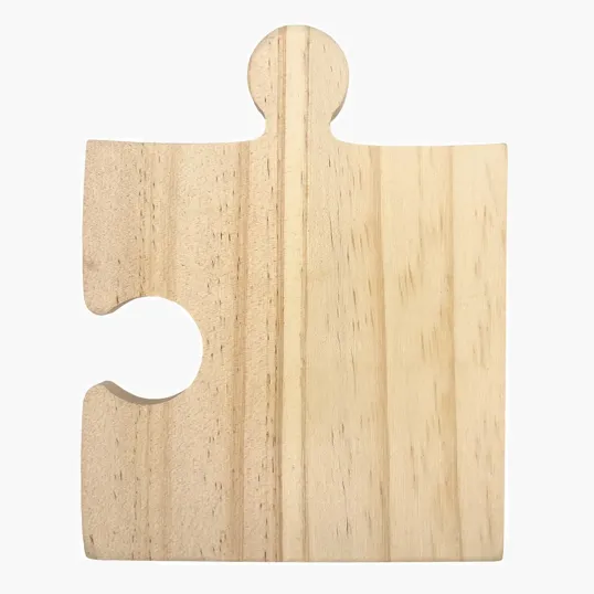 Puzzle Piece Wooden Coaster — view 3