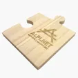 Puzzle Piece Wooden Coaster — view 2