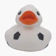 Mini Soccer Duck Rubber Duck — view 2
