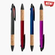 3 Color Ballpoint Pen with Cork Grip — view 2