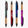 3 Color Ballpoint Pen with Cork Grip