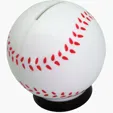 Baseball Coin Bank, 3 Inch Plastic — view 2