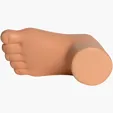 Foot-Shaped Stress Reliever, Polyurethane Foam — view 3