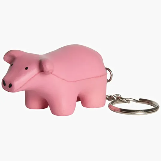 Pig Keyring Stress Reliever — view 2