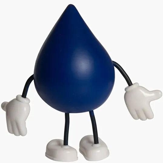Blue Drop Bendy Stress Reliever — view 3