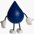 Blue Drop Bendy Stress Reliever — view 3