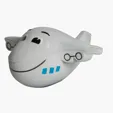 Mini Airplane Smile Stress Reliever — view 2