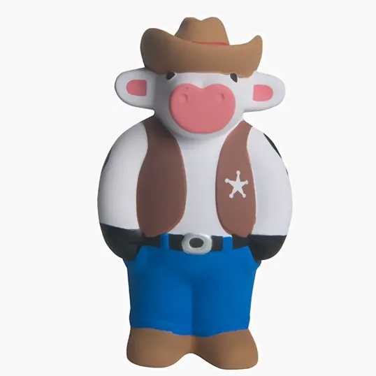 Cowboy Cow Stress Reliever — view 3