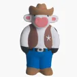 Cowboy Cow Stress Reliever — view 3