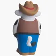 Cowboy Cow Stress Reliever — view 4