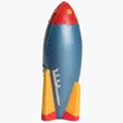 Rocket Stress Reliever, 4.25" x 1.75" — view 3
