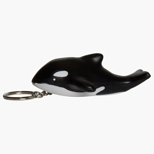 Orca Killer Whale Keyring Stress Reliever — view 3