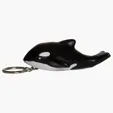 Orca Killer Whale Keyring Stress Reliever — view 3