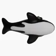 Orca Killer Whale Keyring Stress Reliever — view 5