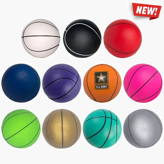 Basketball Stress Reliever, 2.5" Miniature — view 2