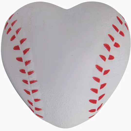 Heart Shaped Baseball Stress Reliever — view 2