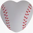 Heart Shaped Baseball Stress Reliever — view 2