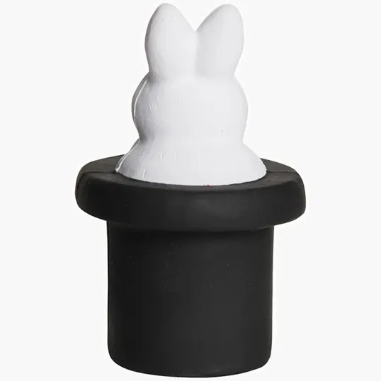 Magic White Rabbit in Top Hat Stress Reliever — view 4