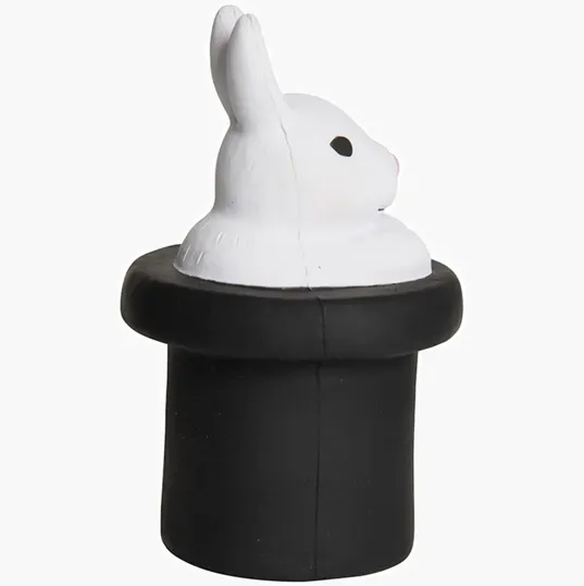 Magic White Rabbit in Top Hat Stress Reliever — view 5