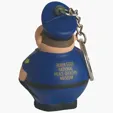 Policeman Bert Stress Reliever Keyring