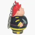 Fireman Bert Stress Reliever Keyring — view 4