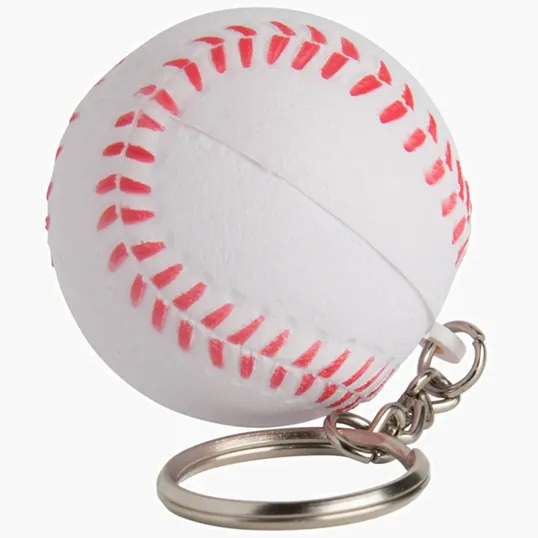 Baseball Keyring Stress Reliever with Key Chain Attachment — view 3