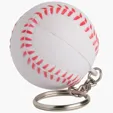 Baseball Keyring Stress Reliever with Key Chain Attachment — view 3