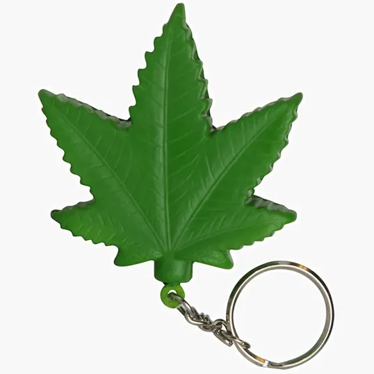 Cannabis Leaf Stress Reliever Keyring — view 4