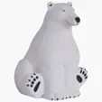 Sitting Polar Bear Stress Reliever — view 2