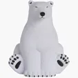 Sitting Polar Bear Stress Reliever — view 3