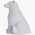 Sitting Polar Bear Stress Reliever — view 5