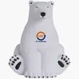 Sitting Polar Bear Stress Reliever