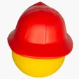 Fireman Emoji Hat Stress Reliever — view 3