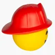 Fireman Emoji Hat Stress Reliever — view 4