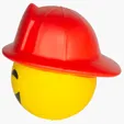 Fireman Emoji Hat Stress Reliever — view 5