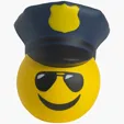 Police Officer Emoji Hat Stress Reliever — view 2
