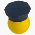 Police Officer Emoji Hat Stress Reliever — view 3